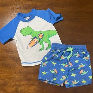 Carters 18 M Dino Rash Guard Set